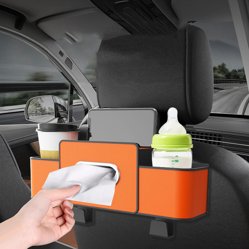 Universal Car Seat Back Organizer - Leather Storage Box with Cup Phone Holder | Guangzhou Yuezhenghu